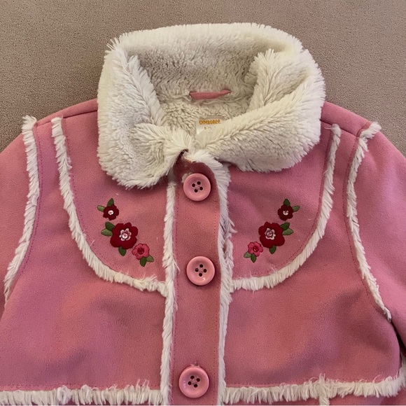 Gymboree Cozy Owl Pink Faux Shearling Coat - Picture 2 of 7